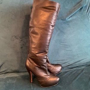 L.A.M.B Leather Knew High Boots Size 6